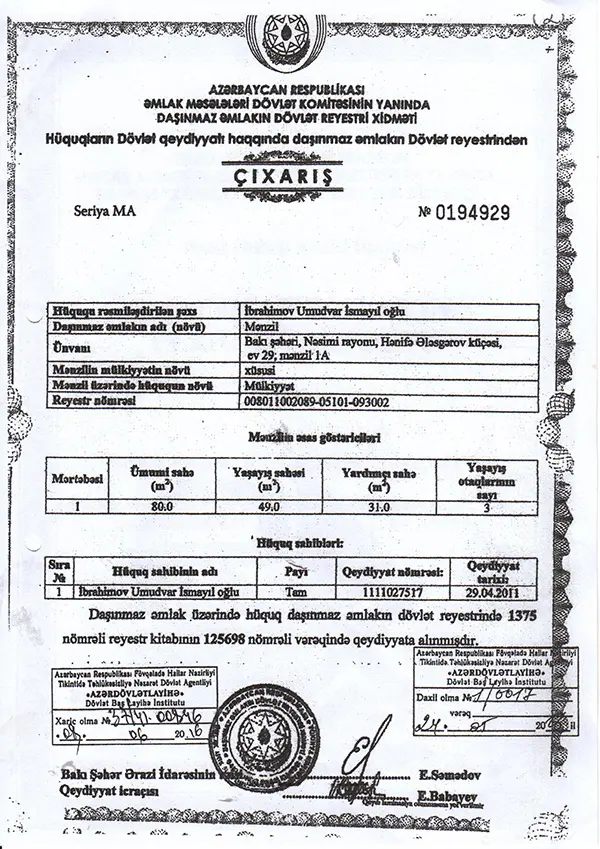 Nəsimi Butik Residence sənəd və sertifikat foto 4